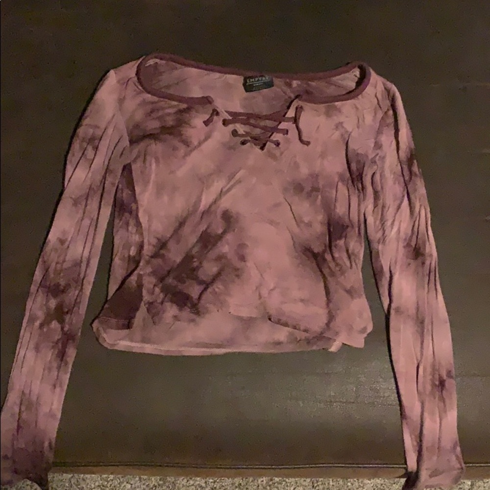 Purple Tie-Dye Crop Top